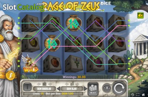 Bildschirm4. Rage of Zeus Dice slot