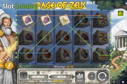 Bildschirm5. Rage of Zeus Dice slot