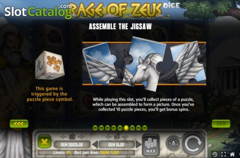 Ecran6. Rage of Zeus Dice slot