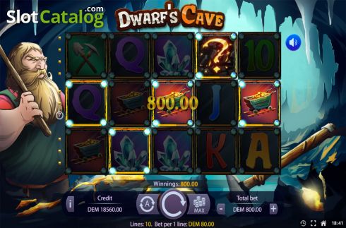 Win screen 2. Dwarfs Cave slot