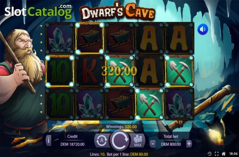 Win screen. Dwarfs Cave slot