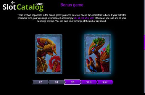 Bonus game feature screen. Forest Idols (Mancala Gaming) slot