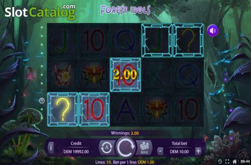Win screen. Forest Idols (Mancala Gaming) slot