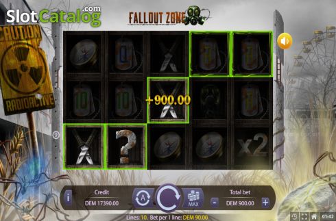 Win screen 2. Fallout Zone slot