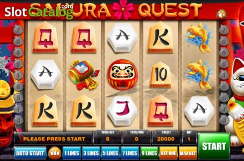 Écran2. Sakura Quest (Mancala Gaming) Machine à sous