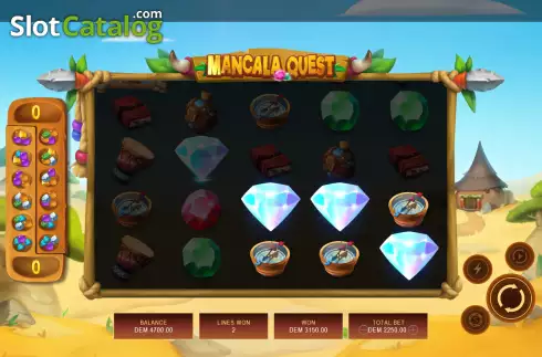 Win screen. Mancala Quest slot