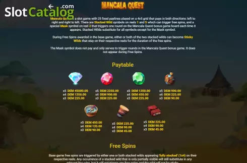 Bildschirm7. Mancala Quest slot