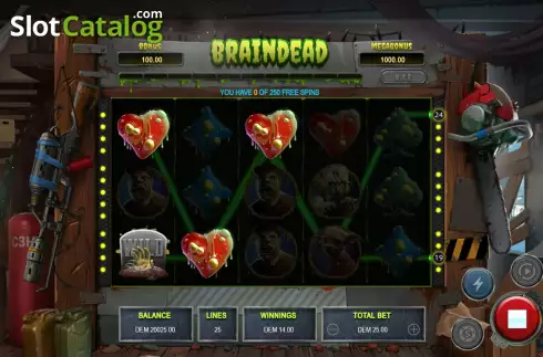 Win screen 2. Braindead slot