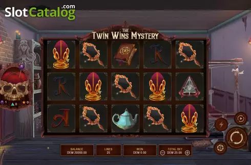 Reel screen. The Twin Wins Mystery slot