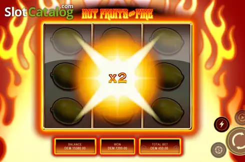 Multiplier Screen. Hot Fruits on Fire slot