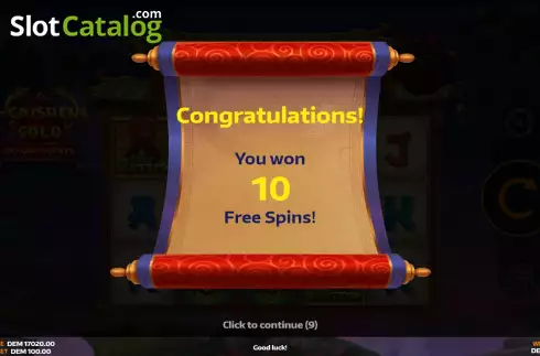 Free Spins Win Screen 2. Caishen Gold: Dragon Awakes slot