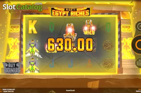Win Screen 2. Mighty Egypt Riches slot