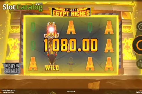Win Screen 3. Mighty Egypt Riches slot