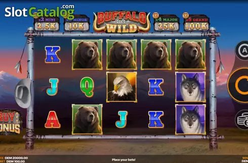 Bildschirm2. Buffalo Goes Wild slot