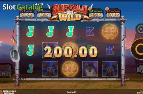 Bildschirm3. Buffalo Goes Wild slot