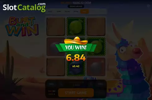 Win screen 2. Bust and Win slot