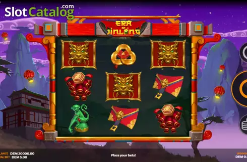 Reels screen. Era of Jinlong slot