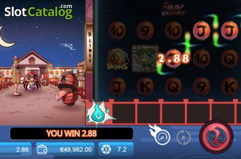 Win screen. Monster Village slot