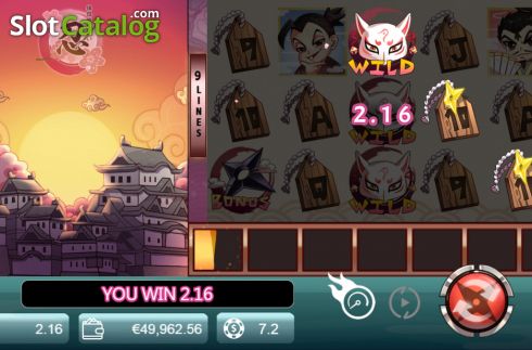 Win screen 3. Ninja Master (Manna Play) slot