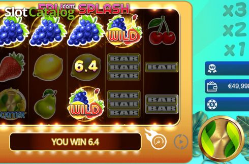 Win screen. Fruit Splash (Manna Play) slot