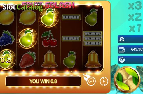 Win screen 2. Fruit Splash (Manna Play) slot