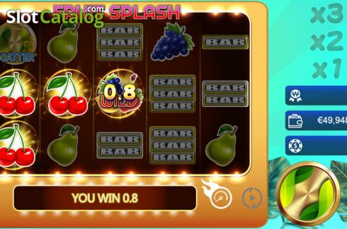 Win screen 3. Fruit Splash (Manna Play) slot