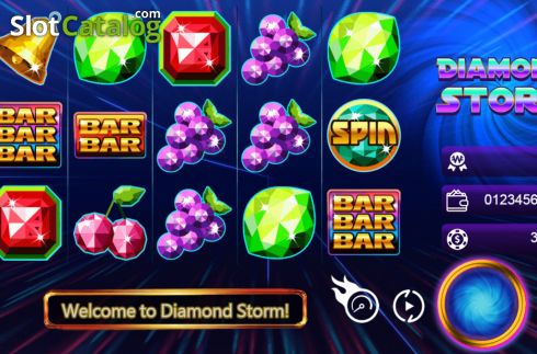 Reel Screen. Diamond Storm slot