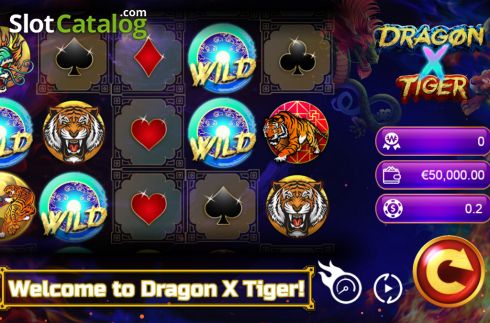 Reel Screen. Dragon X Tiger slot