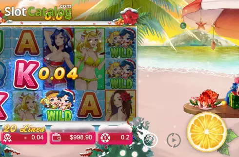 Win screen 2. Bikini Queens Xmas slot