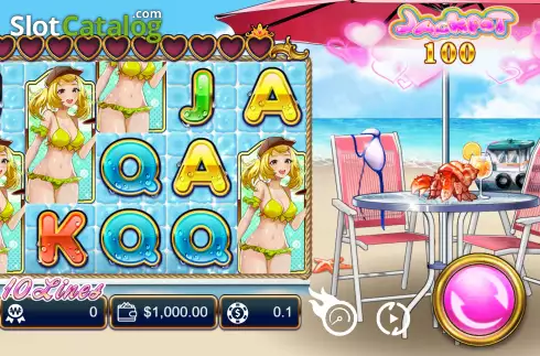 Game Screen. Bikini Queens Dating slot