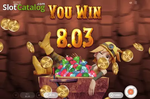 Total Won in Free Spins Screen. Gem Hunter (Manna Play) slot