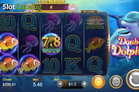 画面5. Double Dolphin Jackpot カジノスロット