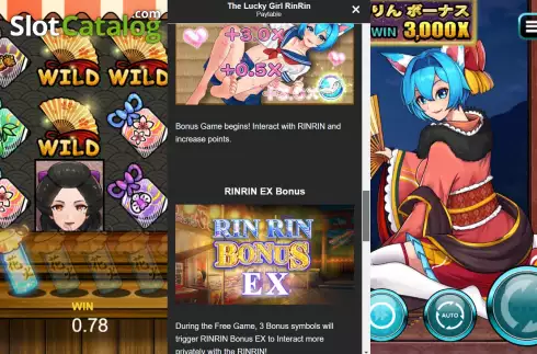 Game Features screen 4. The Lucky Girl RinRin slot