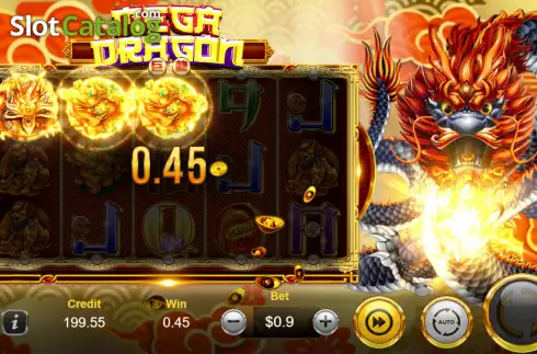 Win screen. Mega Dragon (Manna Play) slot