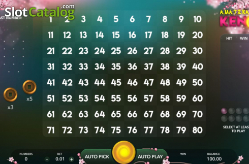 Game Screen 1. Amaterasu Keno slot