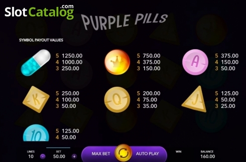 Pantalla4. Purple Pills Tragamonedas 