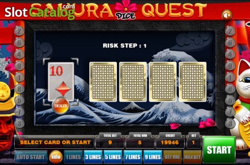 Skärmdump4. Sakura Quest Dice slot