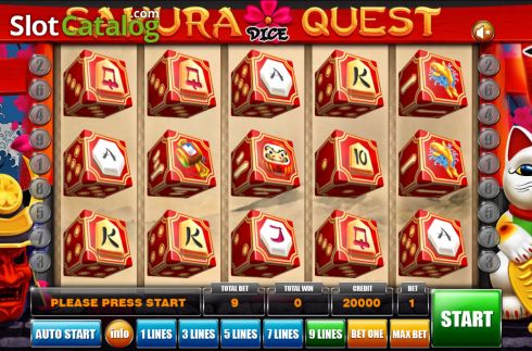 Skärmdump2. Sakura Quest Dice slot