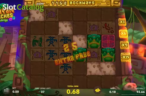 Additional Free Spins Screen. Mayan Riches Rockways slot