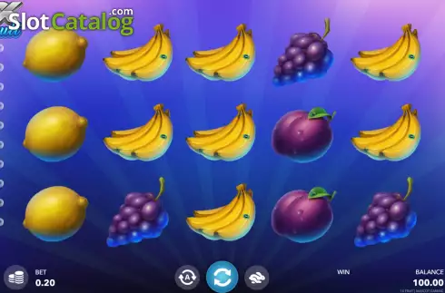 Game screen. 1X Fruit slot