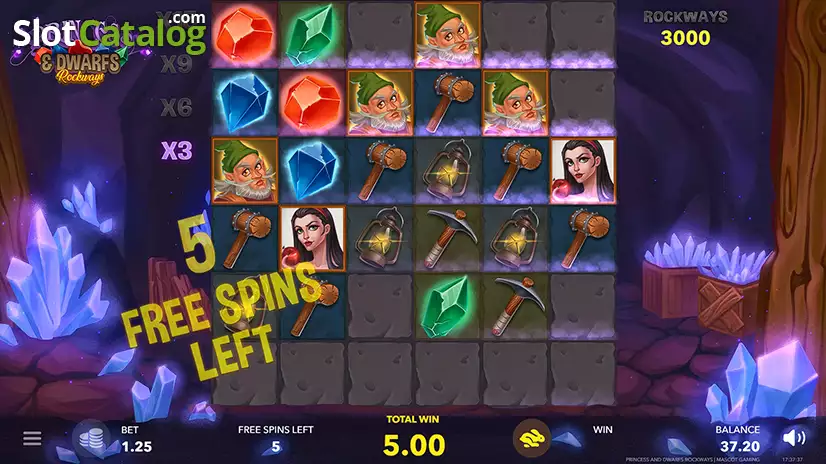 The Princess and Dwarfs Rockways Free Spins