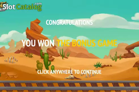 Bonus Game Win Screen. Loot The Train! slot