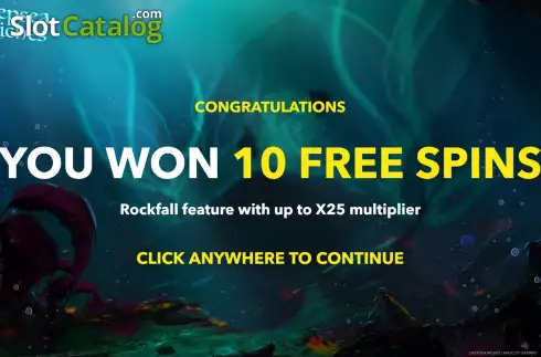 Free Spins Win Screen 2. Deepsea Riches slot