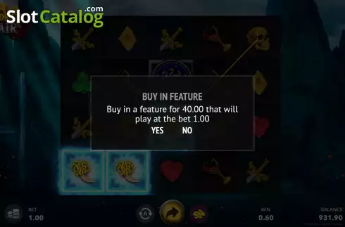 Buy Feature Screen. Hydra's Lair slot