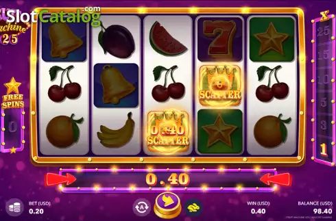 Win screen. Fruit Machine x25 slot