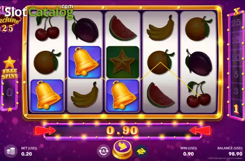 Win screen 2. Fruit Machine x25 slot