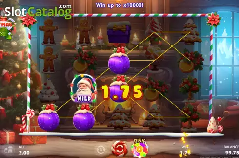Win screen. Christmas Infinite Gifts slot
