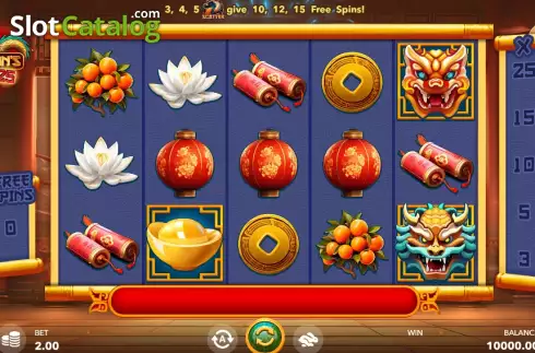 Game screen. Dragon's Lucky 25 slot