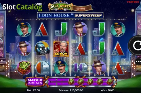 Reel Screen. 1 Don House Supersweep slot