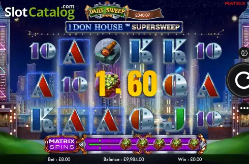Win Screen. 1 Don House Supersweep slot